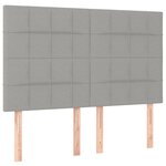vidaXL Cadre de lit avec tête de lit Gris clair 140x190 cm Tissu