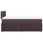 vidaXL Sommier à lattes de lit et matelas marron foncé 120x190cm tissu