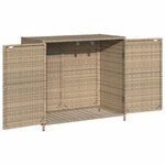 vidaXL Armoire de rangement de jardin beige 83x45x76 cm résine tressée