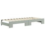 vidaXL Lit de jour avec gigogne sans matelas gris clair 80x200 cm