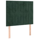 vidaXL Sommier à lattes de lit avec matelas Vert foncé 90x190 cm