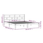 vidaXL Cadre de lit sans matelas bois massif 140x190 cm