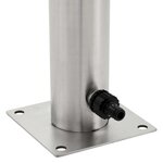 vidaXL Colonne à eau de jardin ronde Acier inoxydable 95 cm