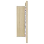vidaXL Armoire à miroir à LED de bain Chêne sonoma 90x12x45 Acrylique