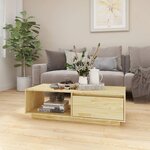 vidaXL Table basse 110x50x33 5 cm bois de pin massif