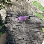 vidaXL Déversoir pour cascade avec LED RVB Inox 30 cm