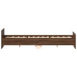 vidaXL Cadre de lit sans matelas chêne marron 150x200 cm