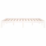 vidaXL Cadre de lit Blanc Bois de pin massif 140x190 cm