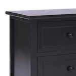 vidaXL Meuble TV Noir 108x30x40 cm Bois de Paulownia solide