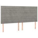 vidaXL Sommier à lattes de lit et matelas Gris clair 180x200cm Velours