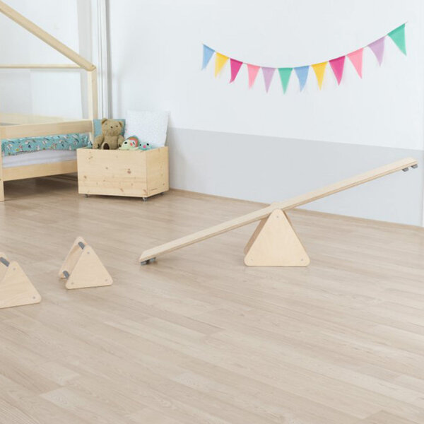 Jeu d'équilibre et motricité Montessori bois naturel et gris