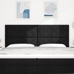 Tête de lit LED vidaXL Design blocs de diamant Noir 200 cm Tissu
