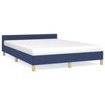 vidaXL Cadre de lit avec tête de lit Bleu 140 x 200 cm Tissu