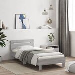 vidaXL Cadre de lit sans matelas avec tête de lit 100x200 cm