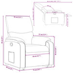 vidaXL Fauteuil inclinable Rouge Similicuir
