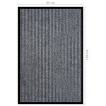 vidaXL Paillasson rayé Gris 80x120 cm