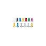 Boîte De 100 Épingles Papic - Hauteur De Pointe 7mm - 10mm De Diamètre - Couleurs Assorties - Exacompta