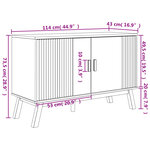 vidaXL Buffet OLDEN gris et marron 114x43x73 5 cm bois massif de pin