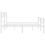 vidaXL Cadre de lit métal avec tête de lit/pied de lit blanc 200x200cm