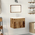 vidaXL Ensemble de meubles de salle de bain 3 pièces en bois ancien reconstitué