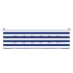 vidaXL Coussin de banc d'extérieur rayé bleu & blanc 180x50x4 cm Tissu Oxford