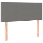 vidaXL Sommier à lattes de lit et matelas Gris foncé 90x190 cm Tissu