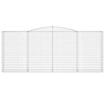 vidaXL Paniers à gabions arqués 15 Pièces 400x50x160/180 cm fer galvanisé