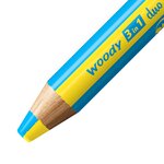 Crayon multi-talents woody 3 in 1 duo - jaune-bleu ciel STABILO