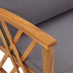 vidaXL Chaises de jardin avec coussins lot de 2 Bois d'acacia massif