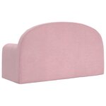 vidaXL Canapé pour enfants 2 places rose peluche douce