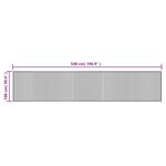 vidaXL Tapis rectangulaire gris 100x500 cm bambou