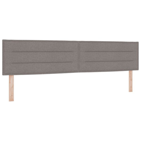vidaXL Tête de lit LED Design Lignes Taupe 200 cm Tissu