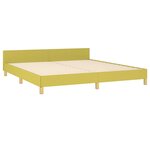 vidaXL Cadre de lit sans matelas vert 160x200 cm tissu