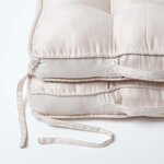 Coussin rehausseur lombaire en coton 45 x 45 cm - Crème - HOMESCAPES