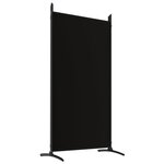 vidaXL Cloison de séparation 5 panneaux Noir 433x180 cm Tissu