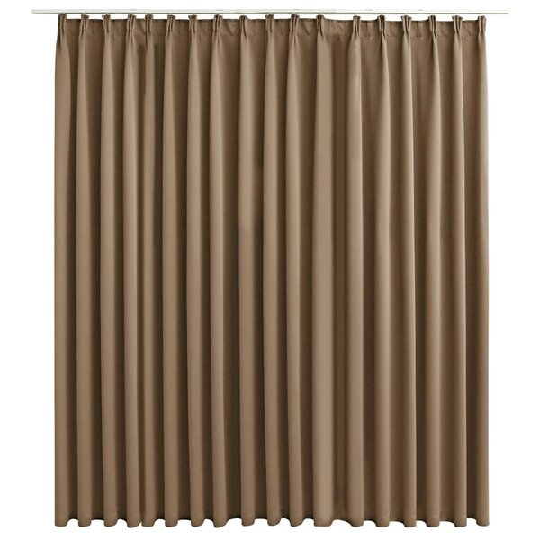 vidaXL Rideau occultant avec crochets Taupe 290x245 cm