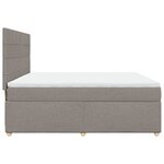 vidaXL Sommier à lattes de lit avec matelas Taupe 180x200 cm Tissu