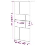 vidaXL Paroi de douche avec étagère Noir 90x195 cm Verre ESG&Aluminium