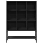 vidaXL Bibliothèque noir 102x30x141 5 cm bois d'ingénierie