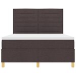 vidaXL Lit à ressorts avec matelas marron foncé 140x200 cm tissu