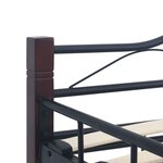 vidaXL Cadre de lit sans matelas noir métal 120x200 cm