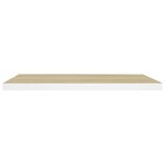 vidaXL Étagères flottantes 2 Pièces chêne et blanc 80x23 5x3 8 cm MDF