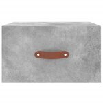 vidaXL Table de chevet murale gris béton 35x35x20 cm