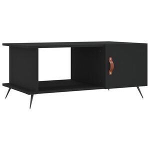 vidaXL Table basse noir 90x50x40 cm bois d'ingénierie