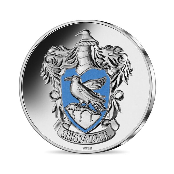 Harry potter - blason serdaigle - monnaie de 10€ argent colorisée - Millésime 2022