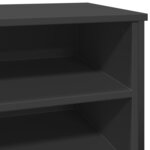 vidaXL Armoire à chaussures noir 80x38x78 cm bois d'ingénierie