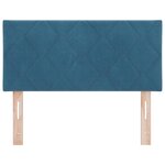 vidaXL Tête de lit LED Bleue Foncée Ensemble de 2 Tissu  Bois 100 cm Moderne