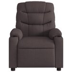 vidaXL Fauteuil de massage inclinable Marron foncé Tissu