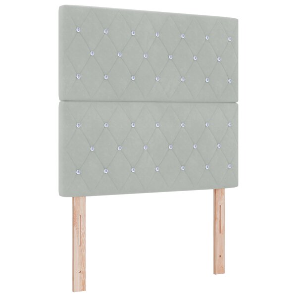 Tête de lit LED vidaXL Gris clair 90 cm Velours