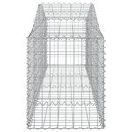 vidaXL Paniers à gabions arqués 18 Pièces 200x50x60/80 cm fer galvanisé